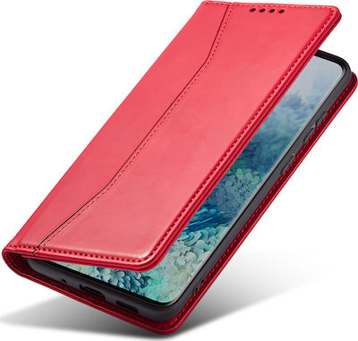 Bodycell PU Leather Synthetic Leather Book Red (Redmi Note 8 Pro)