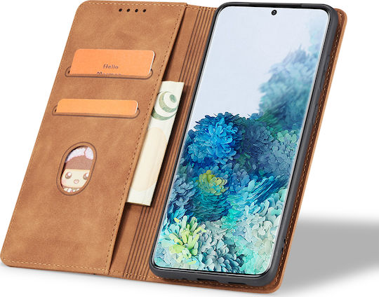 Bodycell PU Leather Book Δερματίνης Καφέ (Redmi 6)