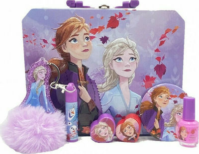 Lorenay Disney Frozen Metallic Case Ανάγλυφο Βαλιτσάκι Καλλυντικών
