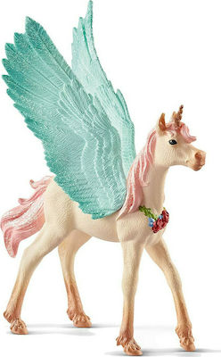 Schleich-S Jucărie Miniatură Decorated Unicorn Pegasus Foal Bayala pentru 5-12 Ani 18cm.