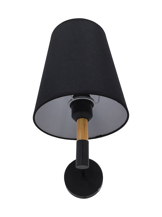 GloboStar Lydford Klassische Wandleuchte mit Lampenbirnensockel E27 Schwarz 28x36cm
