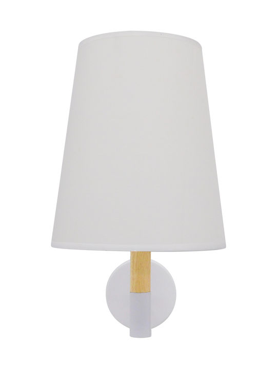 GloboStar Lydford Klassische Wandleuchte mit E27 Lampenbirnensockel Weiß 20x36x36cm