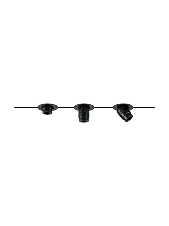 VK Lighting Στρογγυλό Μεταλλικό Χωνευτό Σποτ με Ενσωματωμένο LED και Θερμό Λευκό Φως Μαύρο 1τμχ