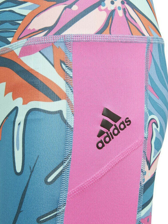 Kids Legging Sports Long Light Blue Aeroready