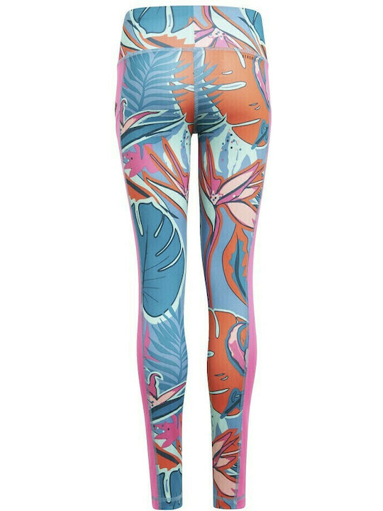 Kids Legging Sports Long Light Blue Aeroready