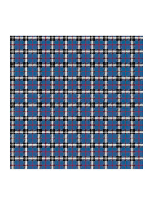 Lino Home Checkered Tartan 602 Blue 90x90cm