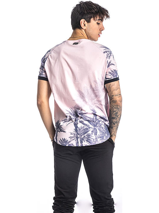 Paco & Co Herren T-Shirt Kurzarm Rosa