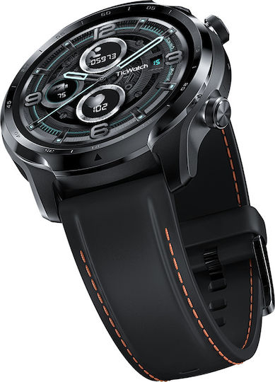 Ticwatch Pro 3 GPS Stainless Steel 48mm Waterproof Smartwatch with Heart Rate Monitor (Shadow Black)
