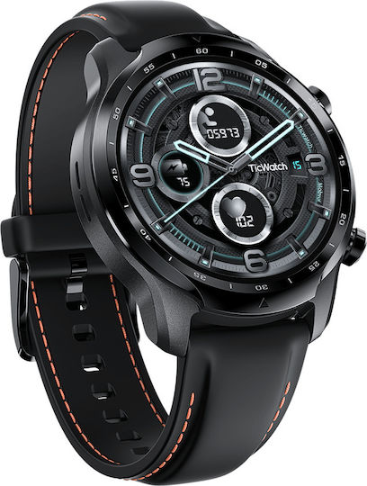 Ticwatch Pro 3 GPS Stainless Steel 48mm Waterproof Smartwatch with Heart Rate Monitor (Shadow Black)