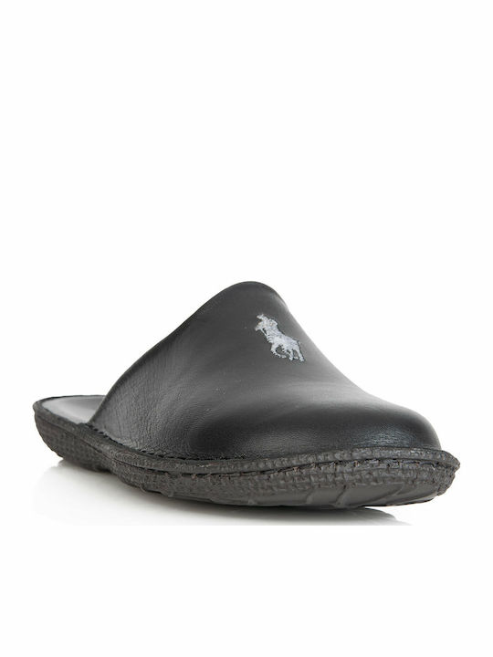 Castor Anatomic Men's Leather Slippers Black