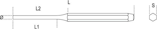 Beta Center Punch 3x100mm Set 35 Pieces