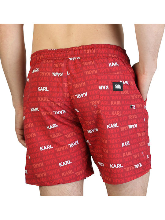 Men's Swimwear Shorts Red with Patterns