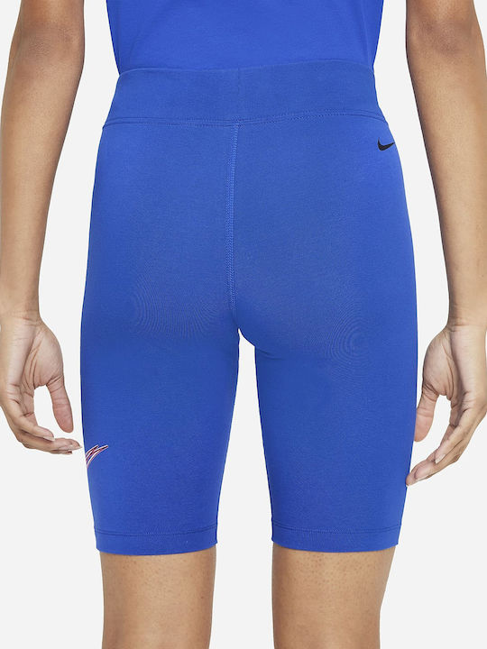 Nike Essential Training Γυναικείο Ποδηλατικό Κολάν Ψηλόμεσο Μπλε