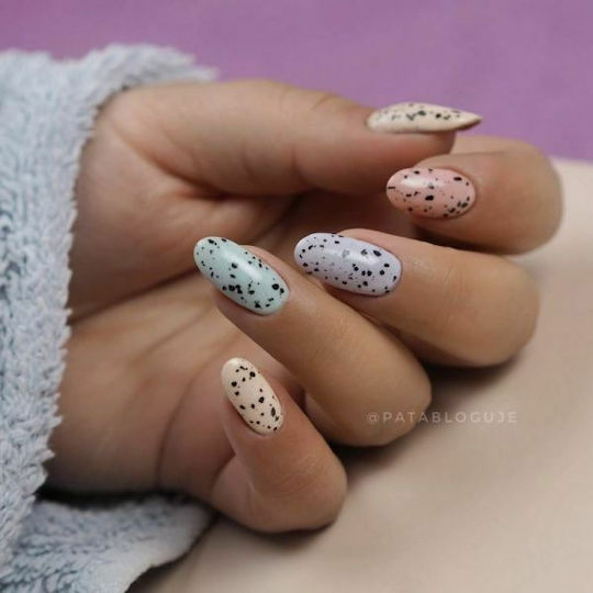 Semilac Hybrid Top Wipe Stone Effect Top Coat για Ημιμόνιμα Βερνίκια 7ml