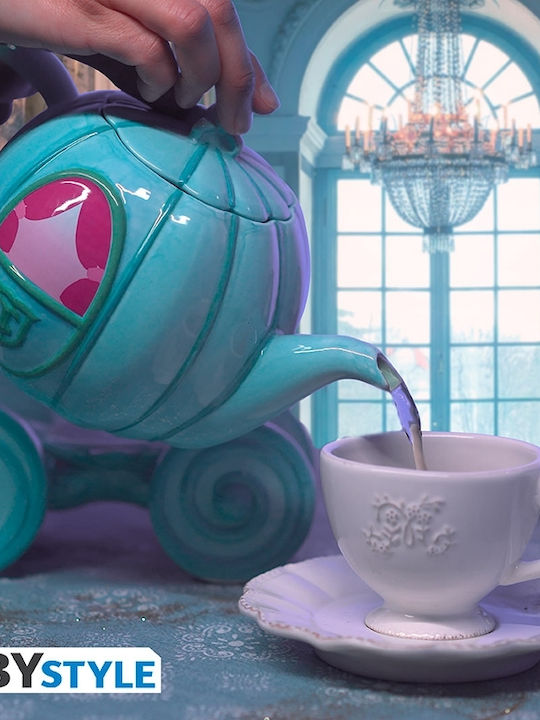 Abysse Disney - Cindrella Carriage Teapot Teapot Ceramic Blue 850ml