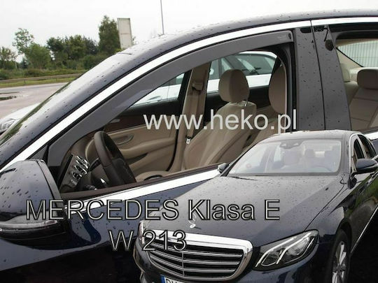 Heko Set of Windbreakers Front Car Dark Fime for Mercedes-Benz E Class 2pcs