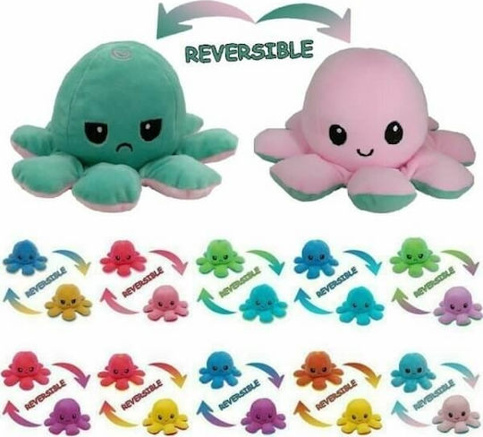 Anna Club Плюшено Reversible Octopus Морско/синьо 12 см.