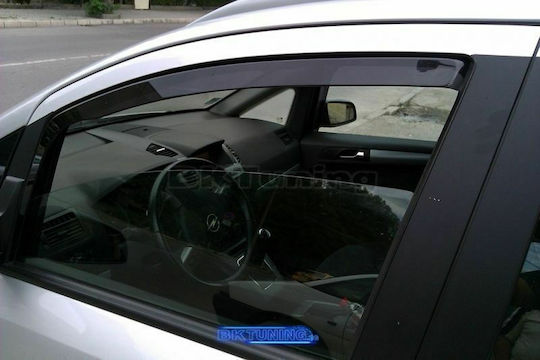 Heko Set of Windbreakers Front Car Dark Fime for Opel Zafira 2pcs
