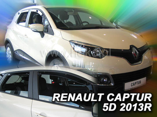 Heko Satz Windabweiser Vordere und Hintere Dark Fime für Renault Erfassen 4Stück