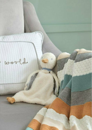 Mamas & Papas Бебешко Кърпиче Welcome To World Duck Бяло
