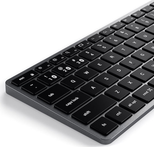 Satechi Slim X1 Ασύρματο Bluetooth Πληκτρολόγιο Αγγλικό US Συμβατό με Mac Γκρι