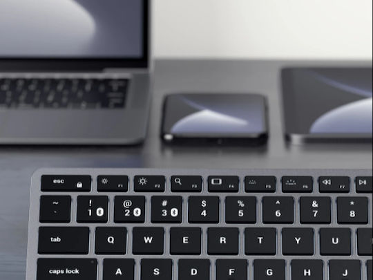 Satechi Slim X1 Ασύρματο Bluetooth Πληκτρολόγιο Αγγλικό US Συμβατό με Mac Γκρι