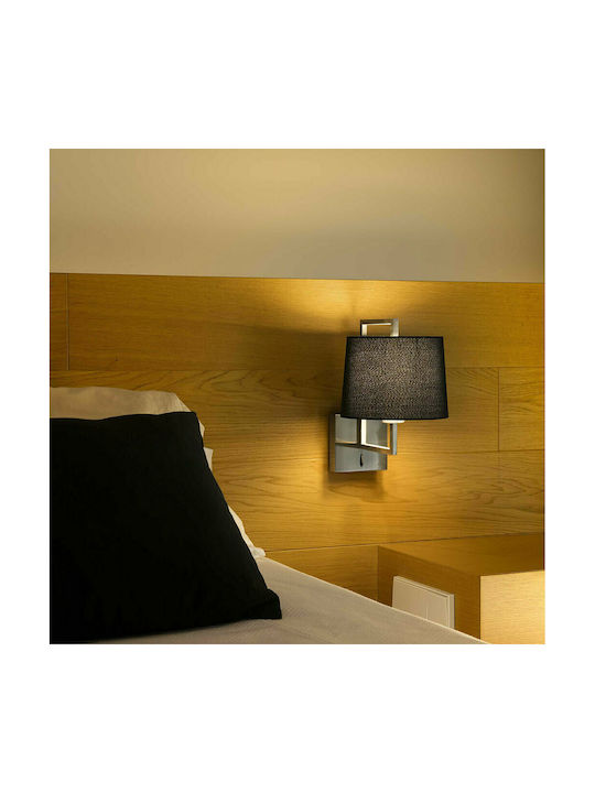 Faro Barcelona Modern Lamp Wall with Socket E27 and Switch Beige 19x17.6cm