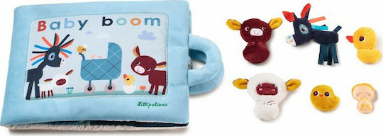 Lilliputiens Activity Book Book The Mom with the Little Ones made of Fabric for 18++ Months