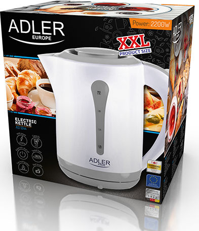 Adler Βραστήρας 2.5lt 2200W Λευκός