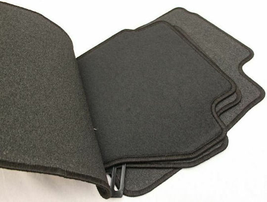 Petex Satz Vorder- und Hintermatten 4Stück aus Teppichboden für Ford Fiesta 2008-2011 Schwarz
