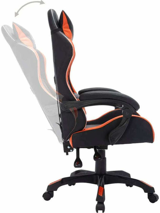 vidaXL 288002 Gaming Chair with Adjustable Armrests and RGB Lighting Orange/Black