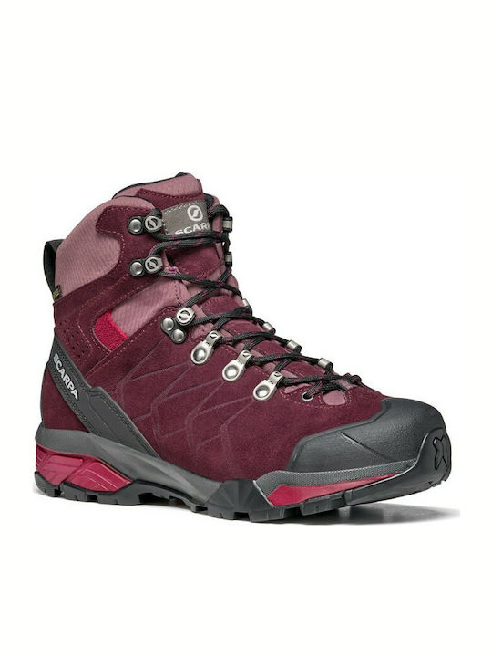 Scarpa ZG Trek GTX Γυναικεία Ορειβατικά Μποτάκια Αδιάβροχα με Μεμβράνη Gore-Tex Κόκκινα