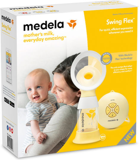 Medela Electric Single Breast Pump Swing Flex Electric Yellow 150ml