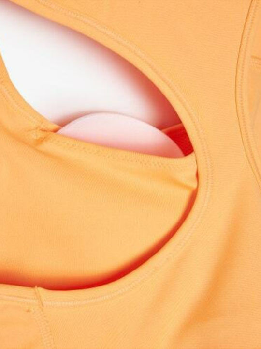 Dri-Fit Women's Athletic Sports Bra Orange with Removable Padding