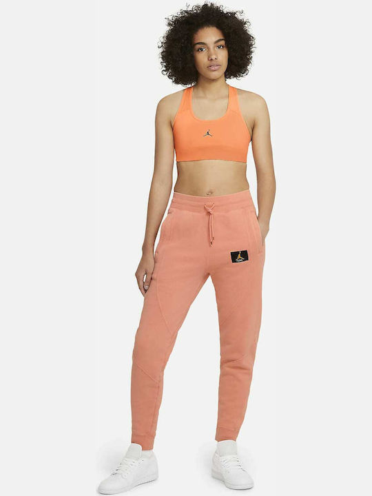 Dri-Fit Women's Athletic Sports Bra Orange with Removable Padding