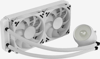 Aerocool Mirage L240 Υδρόψυξη Επεξεργαστή Διπλού Ανεμιστήρα 120mm για Socket AM4/1200/115x με ARGB Φωτισμό Λευκή