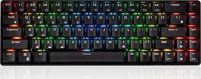 Modecom Volcano Lanparty RGB BT Drahtlos Gaming Mechanische Tastatur 65% mit Gateron Gelb Schaltern und RGB-Beleuchtung (Englisch US)