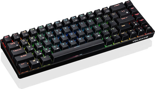 Modecom Volcano Lanparty RGB BT Wireless Gaming Mechanical Keyboard 65% with Gateron Yellow Switches and RGB Lighting (English US)