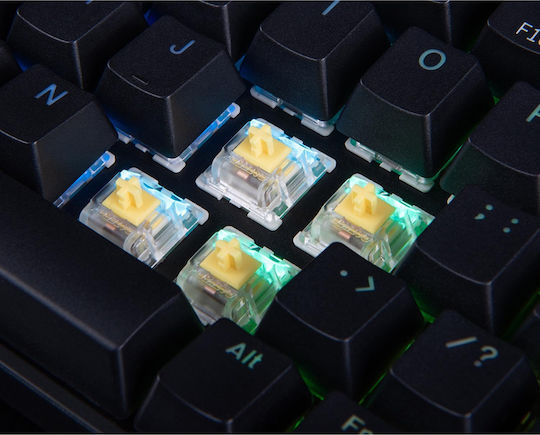 Modecom Volcano Lanparty RGB BT Wireless Gaming Mechanical Keyboard 65% with Gateron Yellow Switches and RGB Lighting (English US)