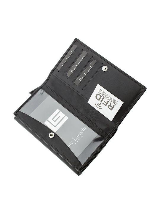 Μεγάλο Δερμάτινο Γυναικείο Πορτοφόλι με RFID Μαύρο