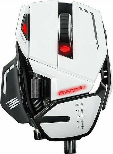 Mad Catz R.A.T. 8+ Gaming Ποντίκι 16000 DPI Λευκό