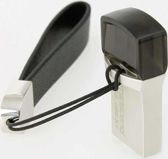 Transcend JetFlash 890 128GB USB 3.1 Stick with connection USB-A & USB-C Silver