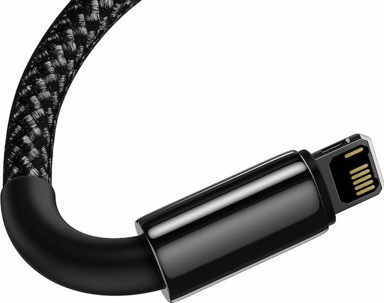 Baseus Tungsten Braided USB to Lightning Cable Μαύρο 2m (CALWJ-A01)