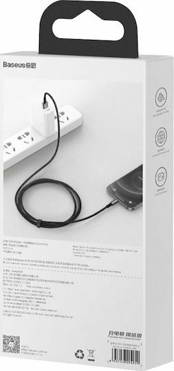 Baseus Tungsten Braided USB to Lightning Cable Μαύρο 2m (CALWJ-A01)