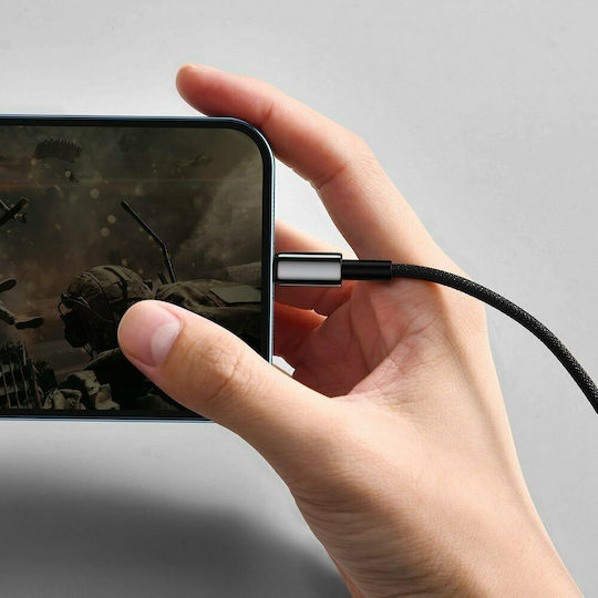 Baseus Tungsten Braided USB to Lightning Cable Μαύρο 2m (CALWJ-A01)