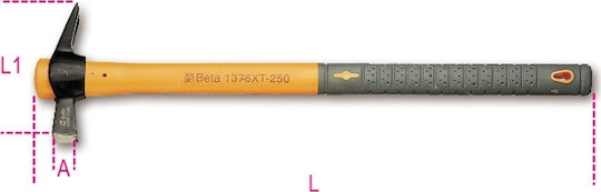 Beta 1376XT Hammer 300gr with Plastic Handle Ripper 013760530