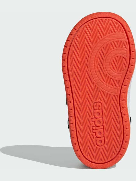 Hoops 2.0 Mid Αθλητικά Παιδικά Παπούτσια με Σκρατς Core Black / Solar Red / Grey Six