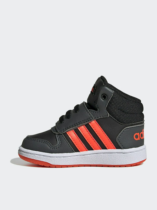 Hoops 2.0 Mid Αθλητικά Παιδικά Παπούτσια με Σκρατς Core Black / Solar Red / Grey Six