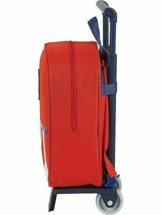 Atletico Madrid 805 with Wheels 20/21 School Bag Trolley Kindergarten in Red color 10lt