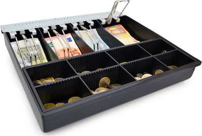 ICS Cash Register Insert Tray with 8 Coin Slots and 4 Slots for Bills 32.5x29.5x5.5cm